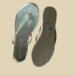 Brand New in Box LC Lauren Conrad Metallic Flip Flops
